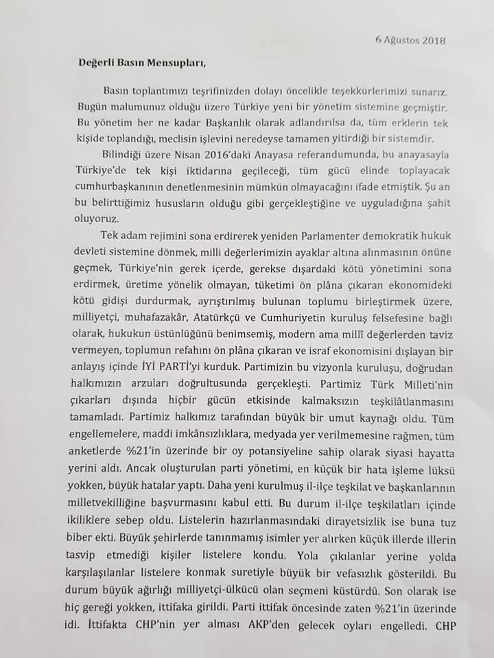 İYİ Parti’de istifa depremi