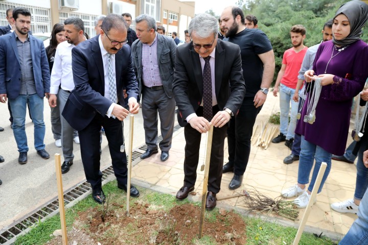 GAÜN’de Afrin Şehitleri için gül dikildi