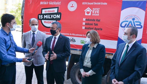 GAİB’ten Bölge İllerine 750 Bin Adet Maske Desteği