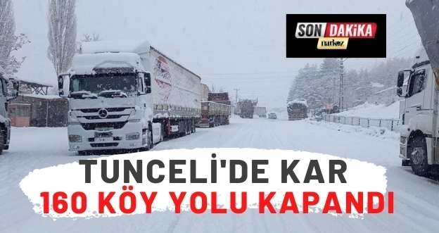 Tunceli'de Kar Bastırdı, 160 Köy Yolu Kapandı