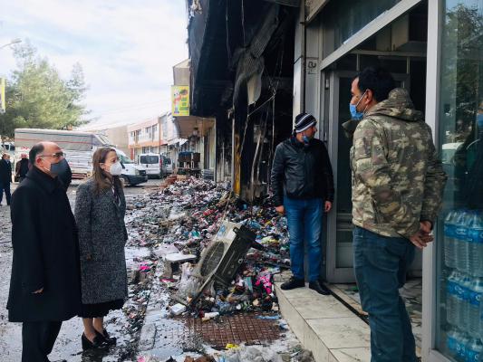 Derya Bakbak’tan, Gıda Toptancıları Sitesi’ne Geçmiş Olsun Ziyareti