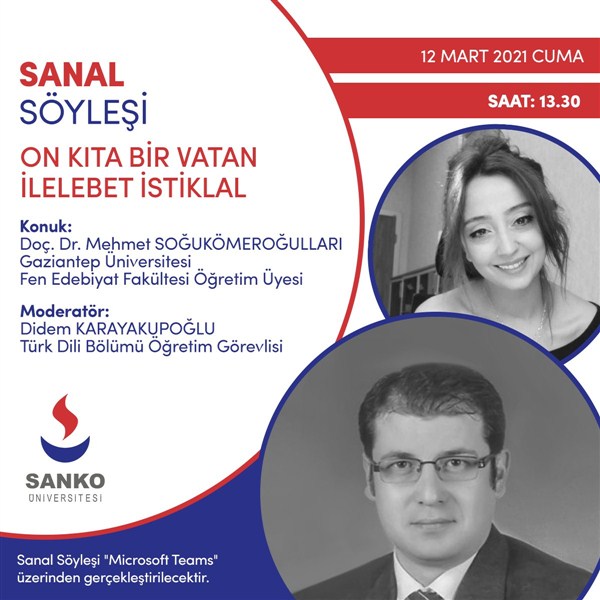 SANKO Üniversitesi’nde İstiklal Marşı’nın Kabulünün 100. Yıl Dönümü Nedeniyle Online Söylesi Düzenlendi