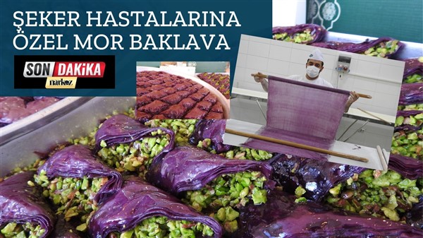 Şeker hastalarına özel mor baklava