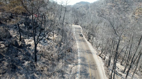 Marmaris’in yangın öncesi ve sonrası havadan görüntüleri