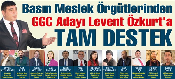 Gaziantep Basın Derneklerinden GGC Adayı Levent Özkurt'a Tam Destek