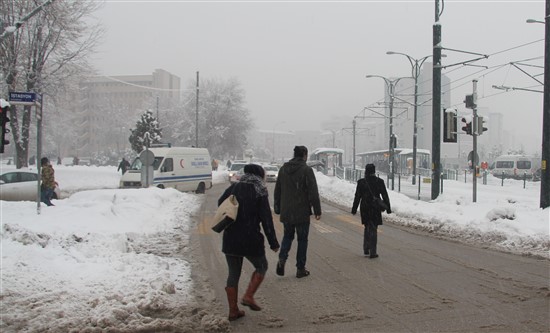Gaziantep’te yoğun kar yağışı