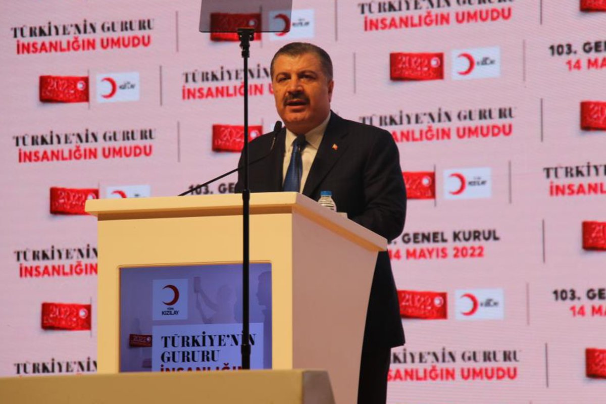 Sağlık Bakanı Fahrettin Koca, Türk Kızılay 103. Genel Kurulu ’nda konuştu