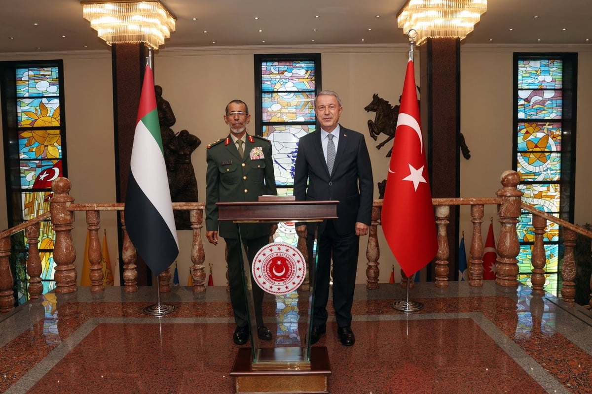 Milli Savunma Bakanı Akar, BAE Genelkurmay Başkanı Rumaithi'yi kabul etti