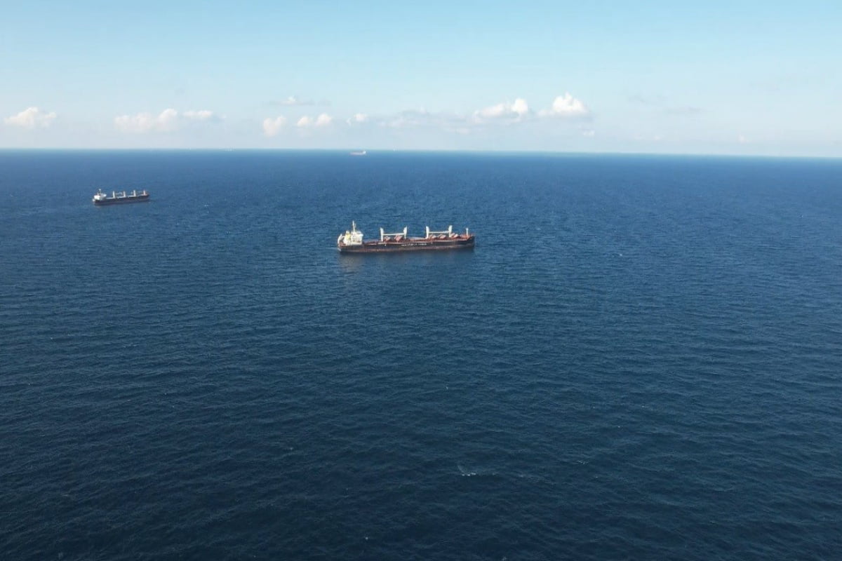 Ukrayna ’dan hareket eden ‘Rojen ’ isimli gemi dron ile görüntülendi