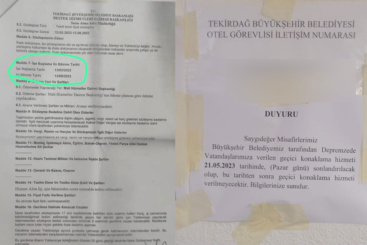 Depremzedelerin çıkarılma kararına yapılan jet soruşturma