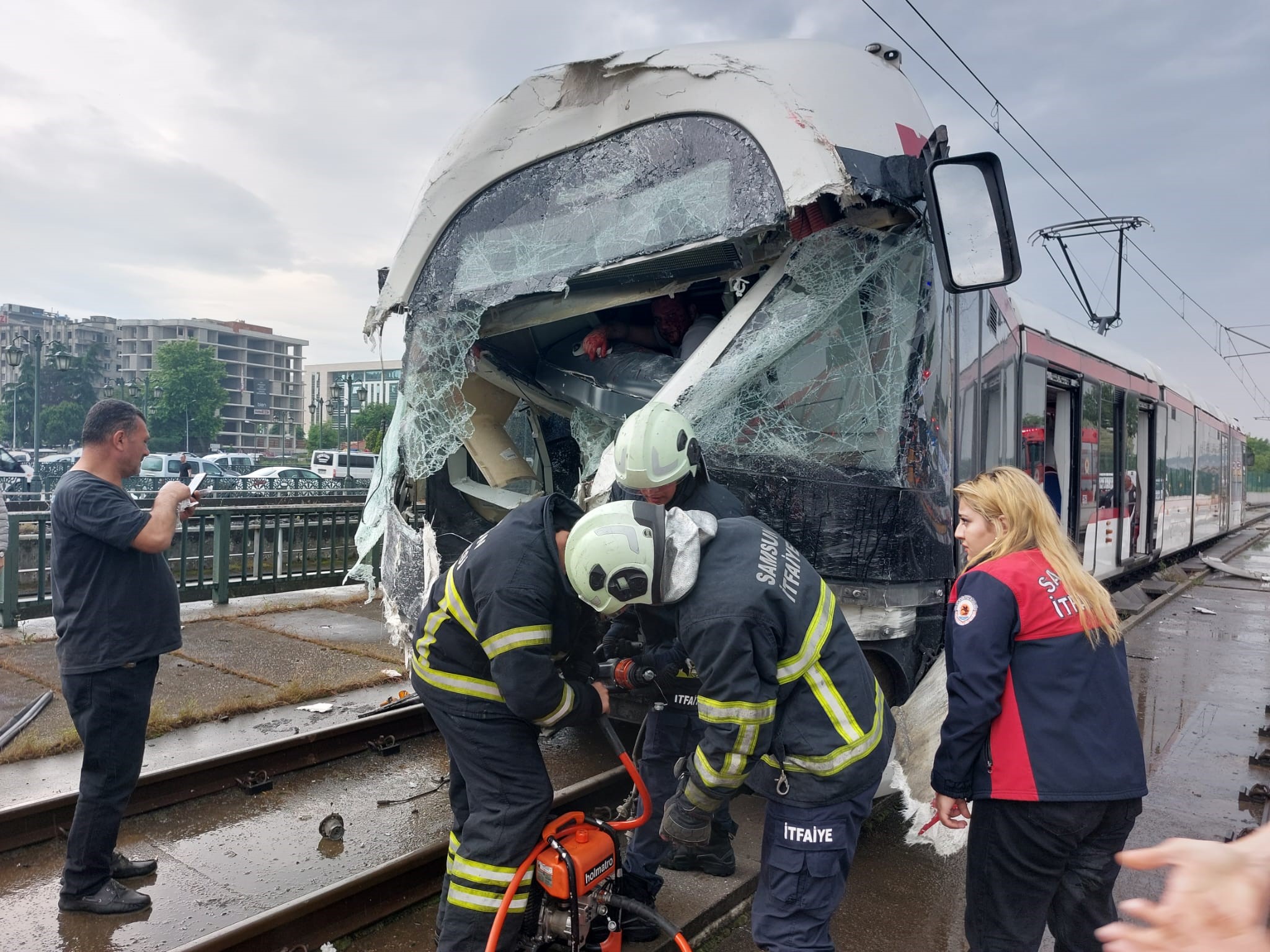 Samsun ’da tramvay kazası