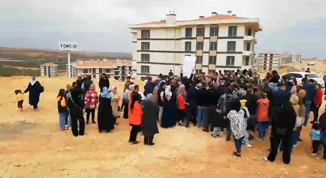 Gaziantep'te TOKİ mağdurları eylem yaptı