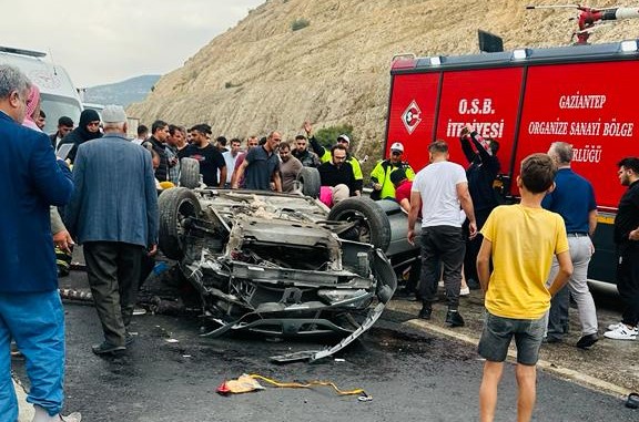 Kaygan zemin nedeniyle meydana gelen kaza korkuttu