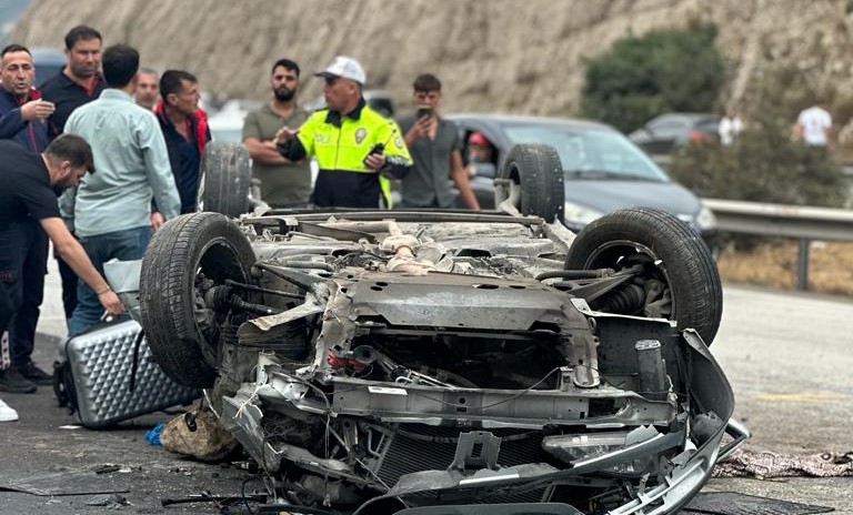 Kaygan zemin nedeniyle meydana gelen kaza korkuttu