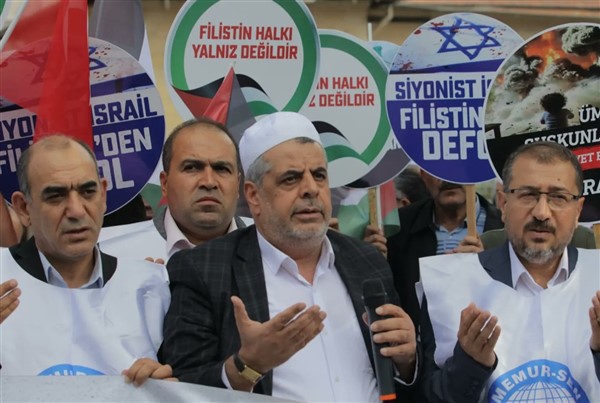 Memur Sen Gaziantep Şubesi Filistinlilere destek için toplandı