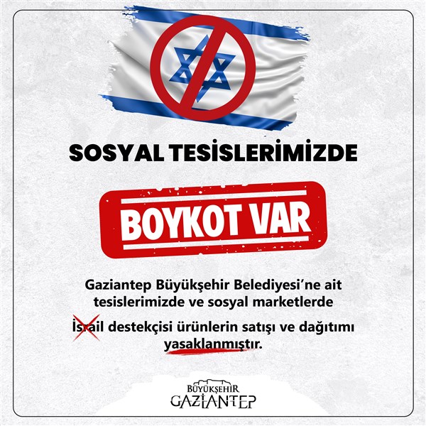 Gaziantep'te İsrail ürünlerine boykot