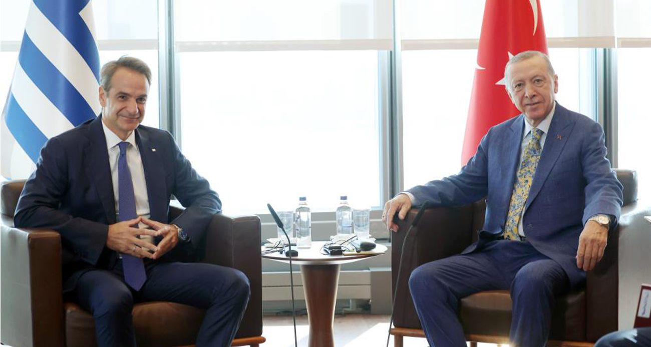 Cumhurbaşkanı Erdoğan, Yunanistan Başbakanı Miçotakis ile görüştü