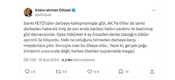 Abdurrahman Dilipak'tan şok açıklama: Darbe olacağı biliniyordu!