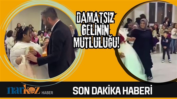 Damatsız gelinin mutluluğu viral oldu