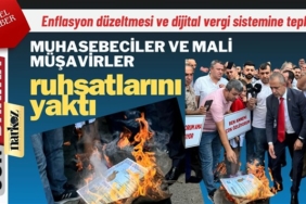 Muhasebeciler ve Mali Müşavirler ruhsatlarını yaktı