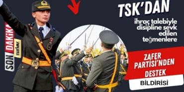 Zafer Partisi, TSK'dan ihraç talebiyle disipline sevk edilen teğmenlere ilişkin bildiri