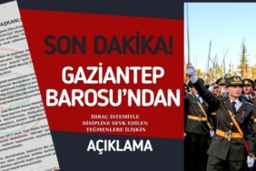 SON DAKİKA! Gaziantep Barosu'ndan Açıklama