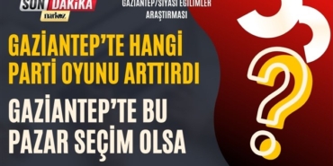 Gaziantep'te bu pazar seçim olsa hangi parti ne kadar oy alır?