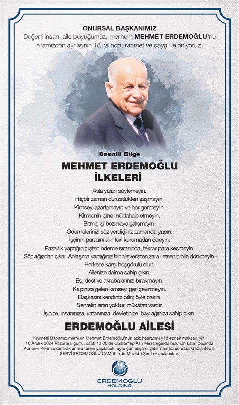 Mehmet Erdemoğlu Anma töreni Mehmet Erdemoğlu Anma töreni