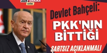 Devlet Bahçeli: PKK'nın bittiği şartsız açıklanmalı