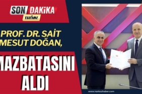 Prof. Dr. Sait Mesut Doğan mazbatasını aldı