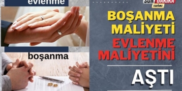 Boşanma maliyeti, evlenme maliyetini aştı