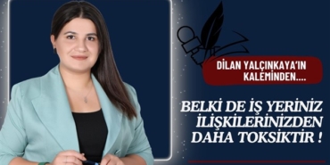 BELKİ DE İŞ YERİNİZ İLİŞKİLERİNİZDEN DAHA TOKSİKTİR !