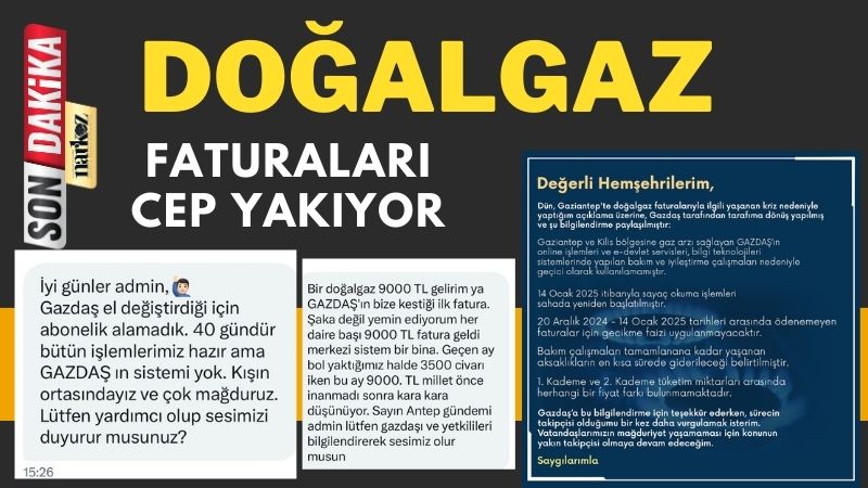 Gaziantep'te Doğalgaz Faturaları Cep Yakıyor!