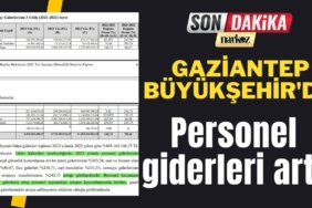 Gaziantep Büyükşehir'de Personel giderleri arttı