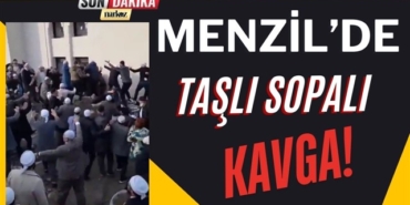 Menzil'de taşlı sopalı kavga!