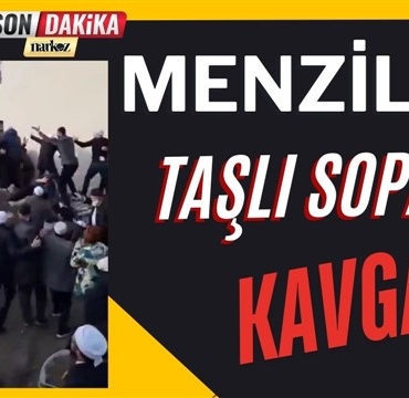 Menzil'de taşlı sopalı kavga!
