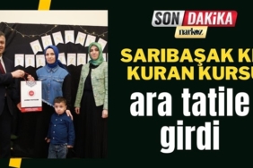 Sarıbaşak kız kuran kursu ara tatile girdi