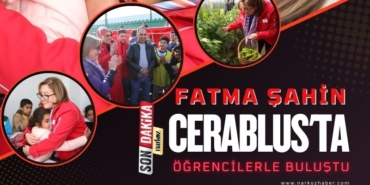 Başkan Fatma Şahin, Cerablus'ta öğrencilerle buluştu