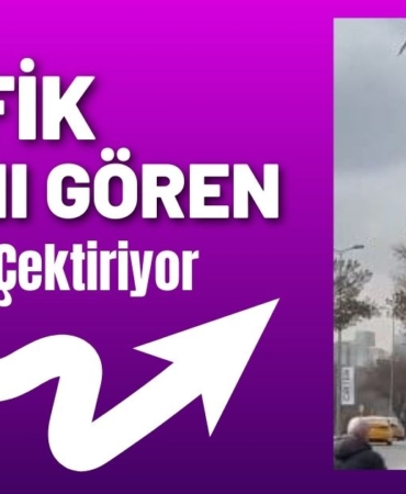 Trafik Işığını Gören Fotoğraf Çektiriyor