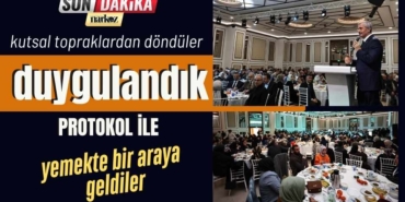 Umre'den dönen öğrenciler ve aileleri protokol ile yemekte buluştu
