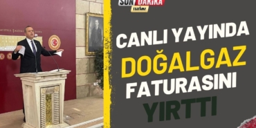 Canlı Yayında Doğalgaz Faturasını Yırttı 