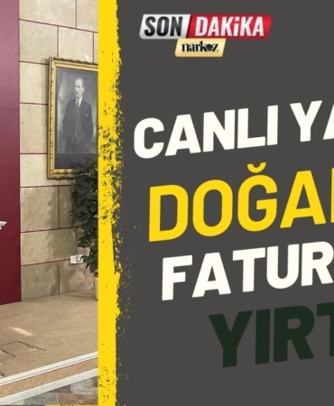 Canlı Yayında Doğalgaz Faturasını Yırttı 