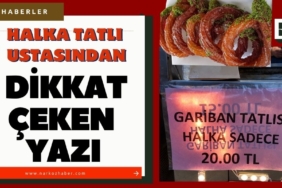 Gaziantep'te Halka Tatlı Ustasından Dikkat Çeken Yazı