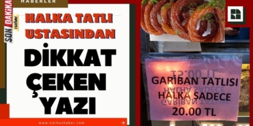 Gaziantep'te Halka Tatlı Ustasından Dikkat Çeken Yazı