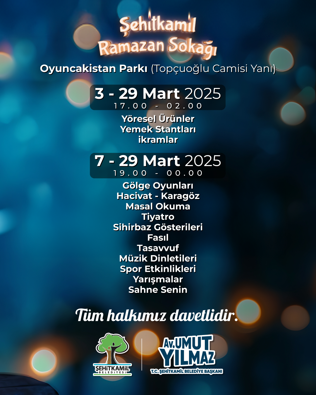 Ramazan'ın kalbi Şehitkamil'de atacak! Ramazan'ın kalbi Şehitkamil'de atacak!