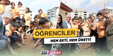 Öğrenciler hem ekti, hem üretti