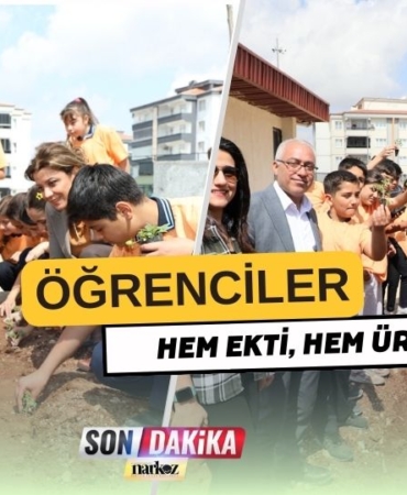 Öğrenciler hem ekti, hem üretti