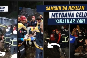 Samsun'da heyelan, yaralılar var!