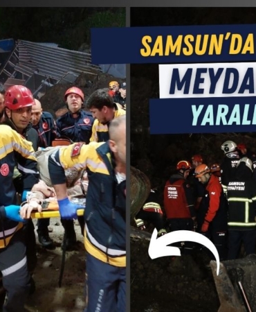 Samsun'da heyelan, yaralılar var!