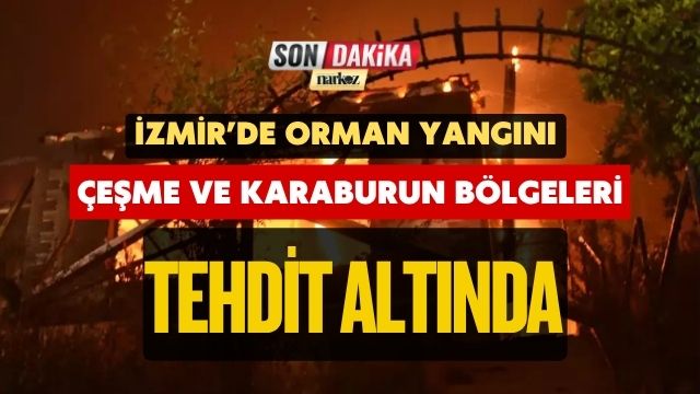İzmir’de Orman Yangını: Çeşme ve Karaburun Bölgeleri Tehdit Altında